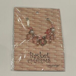 Longaberger Pink and Silver Basket Charm